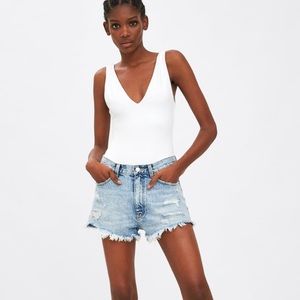 Zara White Bodysuit with Straps